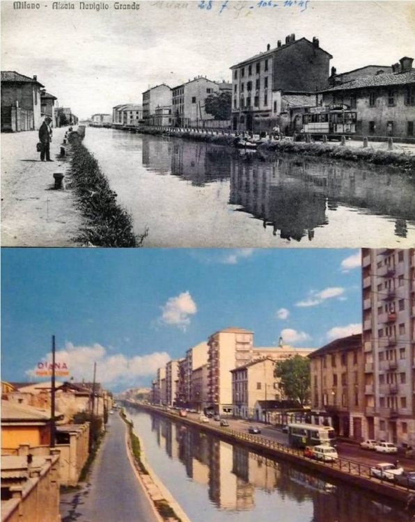 Milano, Alzaia Naviglio Grande, 1915