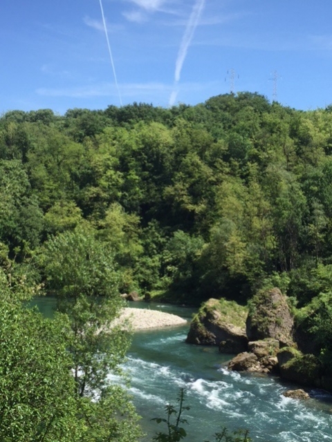 Il fiume Adda visto dal Santuario della Madonna della Rocchetta - maggio 2016