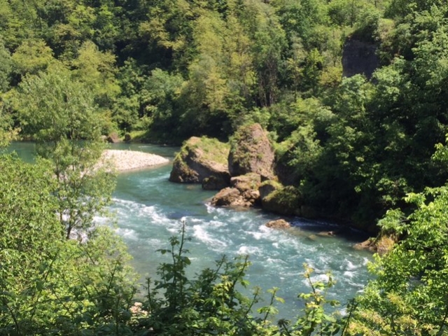 Il fiume Adda visto dal Santuario della Madonna della Rocchetta - maggio 2016