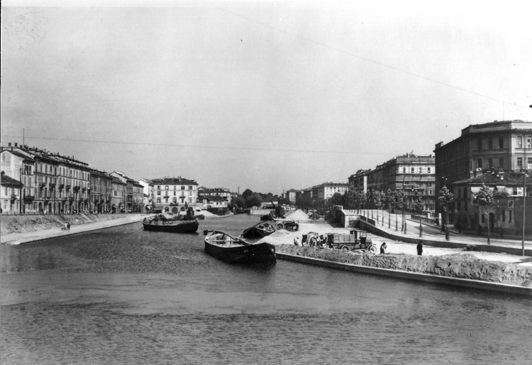 La darsena a Milano nel 1920