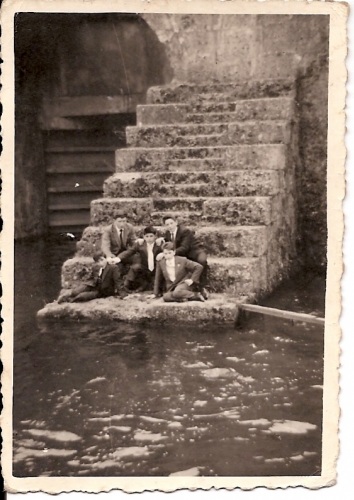 Conca Grande del Naviglio di Paderno, gradoni della scalinata di servizio, 1950