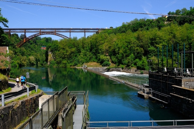 Ponte San Michele di Paderno visto dalla centrale di Robbiate - maggio 2016