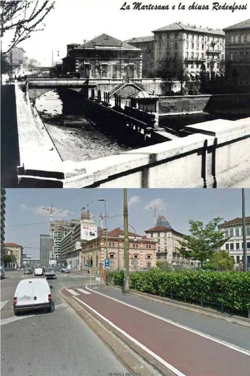 Milano, la Martesana e la chiusa Redefossi, via Melchiorre Gioia